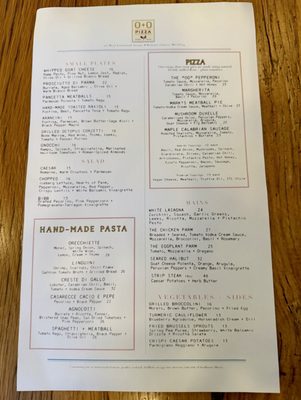 Menu photo 1 O+O Pizza St. Louis, MO