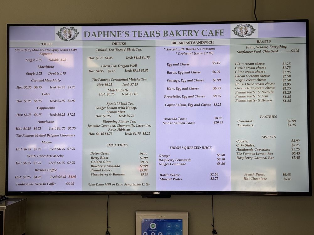 Food from Daphne's Tears Bakery Cafe