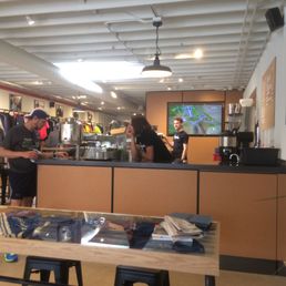 the barista counter