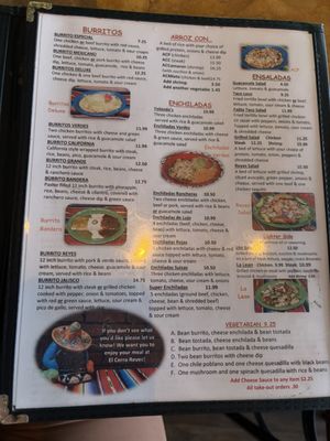 Menu photo 3 El Cerro Reyes Mooresville, NC
