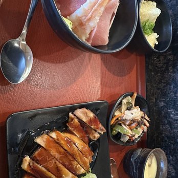 Ninja Sushi - Chirashi bowl, teriyaki chicken, and egg - Sushi Bars Near Me - Walnut, California Ninja Sushi - Chirashi bowl, teriyaki chicken, and egg - Sushi Bars Near Me - Walnut, California