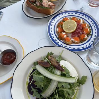 Grand Banks - Lobster roll (top) Caviar taters (middle) Burrata (bottom) - Bars Near Me - New York, New York