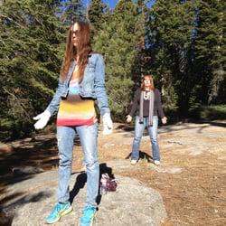 A standing meditation, open to receive, during our creativity retreat at Far Horizons in Sequoia National Park.