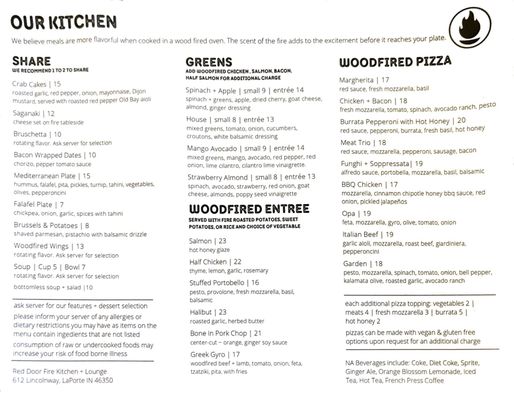 Menu photo 3 The Red Door La Porte, IN Menu photo 3 The Red Door La Porte, IN
