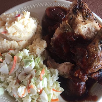 Bill's Bar-B-Que - Chicken, sausage, potato salad and cole slaw. - Barbeque Near Me - Kerrville, Texas