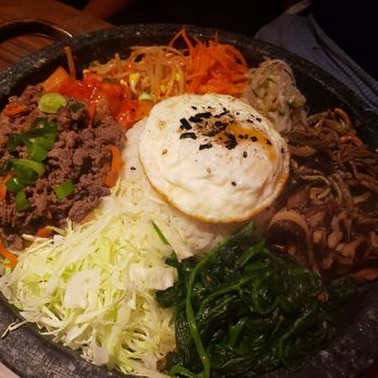 Jin Cook - Bibimbab with added egg and bulgogi - Korean Near Me - Northridge, California Jin Cook - Bibimbab with added egg and bulgogi - Korean Near Me - Northridge, California