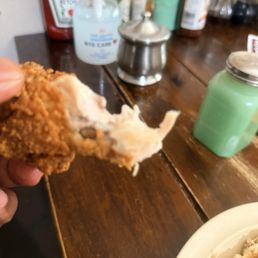 Hot chicken cooked all the way to the bone.