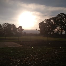 Colonia Park - Sun breaking thru the clouds over Colonia Park