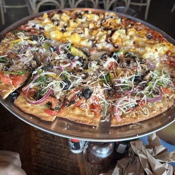 Crust Pizza Co. - Harper's Preserve - The Veggie (16") Hawaiian (16") - Pizza Near Me - Conroe, Texas Crust Pizza Co. - Harper's Preserve - The Veggie (16") Hawaiian (16") - Pizza Near Me - Conroe, Texas