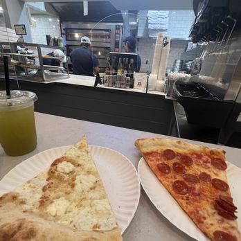 Claudio's Pizza - White slice, pepperoni slice - Pizza Near Me - Greenport, New York