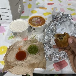 A1. Vegetable Samosa N3. Garlic Naan V3. Chana Alu A1. Vegetable Samosa N3. Garlic Naan V3. Chana Alu