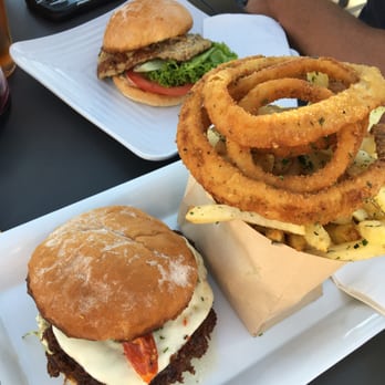 Burger Lounge - Lamb burger available for a limited time. Turkey burger. Half and half or "frings" as we call them - Burgers Near Me - Irvine, California