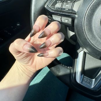 Perfection Nail & Spa - Black/Natural Ombré Acrylic Nails - Nail Salons Near Me - Copiague, New York Perfection Nail & Spa - Black/Natural Ombré Acrylic Nails - Nail Salons Near Me - Copiague, New York