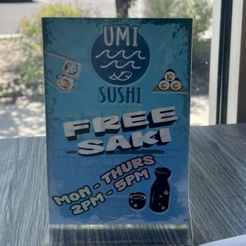Umi Sushi - Free Sake - Sushi Bars Near Me - Reno, Nevada