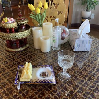 Thai Body Works - Pineapple slices in the waiting room for after the massage! - Massage Near Me - Tustin, California Thai Body Works - Pineapple slices in the waiting room for after the massage! - Massage Near Me - Tustin, California