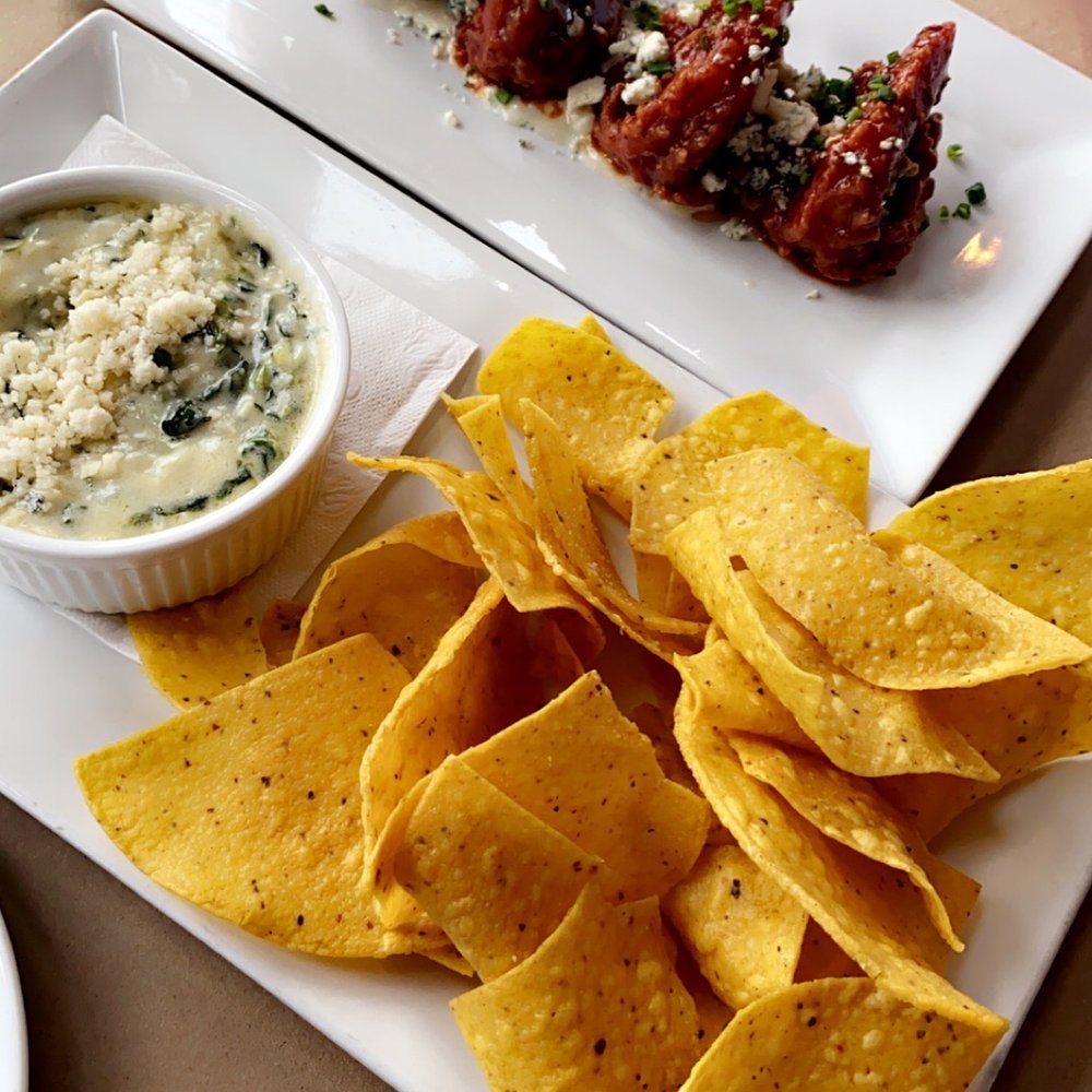 Cowfish - Spinach artichoke dip and Buffalo shrimp - New American Near Me - Hampton Bays, New York