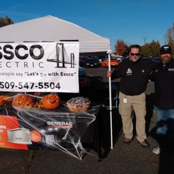 Essco Electric - Jerry with the wolf radio station at 2020 holloween event