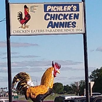 Pichler's Chicken Annie's - a chicken statue - New American Near Me - Pittsburg, Kansas Pichler's Chicken Annie's - a chicken statue - New American Near Me - Pittsburg, Kansas