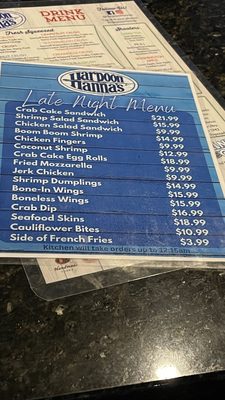 Menu photo 1 Harpoon Hanna's Fenwick Island, DE Menu photo 1 Harpoon Hanna's Fenwick Island, DE