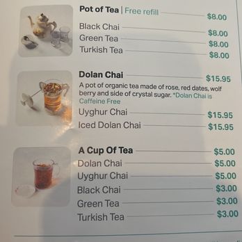 Dolan Uyghur Restaurant - Tea menu - Kebab Near Me - Falls Church, Virginia Dolan Uyghur Restaurant - Tea menu - Kebab Near Me - Falls Church, Virginia