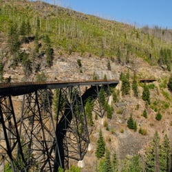 Myra-Bellevue Provincial Park - Huge Trestle in Myra Canyon