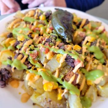 Juicery Plus - Animal fries. So tasty and man it's a big pile of papas! - Acai Bowls Near Me - El Paso, Texas