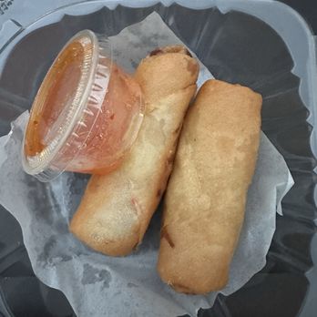 Wimal Authentic Thai Food - Egg Crispy Spring Rolls with a sweet pineapple red sauce. - Thai Near Me - Marietta, Georgia