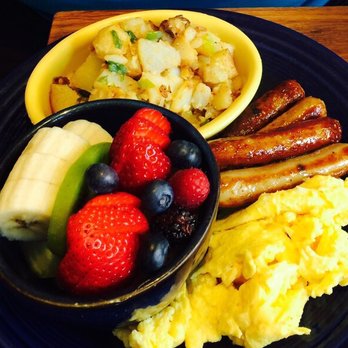 Eight AM - Sausage, eggs, home potatoes, and fruit! - New American Near Me - San Francisco, California