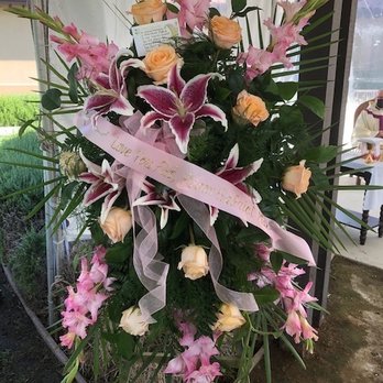 Florist One - Photo sent by the grieving family - sympathy spray - Florists Near Me