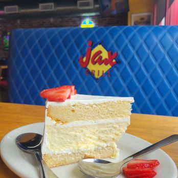 Jax Grill - Strawberry tres leches cheesecake - Burgers Near Me - Bellaire, Texas