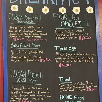 Cuban Cafe - Breakfast menu - Cuban Near Me - La Porte, Texas