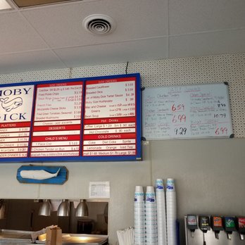 Moby Dick - menus and prices on the wall - Seafood Near Me - Louisville, Kentucky Moby Dick - menus and prices on the wall - Seafood Near Me - Louisville, Kentucky