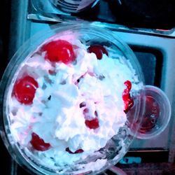 Marshall's Ice Cream Bar - Ice cream with whipped cream and cherries