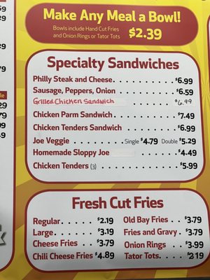 Menu photo 3 Joey Doggs Surfside Beach, SC