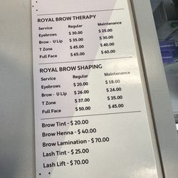 Royal Threading Studio - Pricing