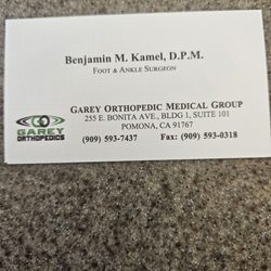 Benjamin Kamel, DPM - Garey Orthopedic Medical Group - All you need to know