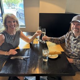 Our 35th anniversary champagne toast! Our 35th anniversary champagne toast!