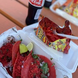 La Calaverita Raspas and More - Hot Cheetos Tacos