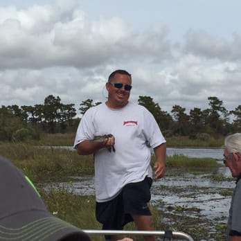 Airboat Adventures - Mike the driver/guide with Lightening - Boat Tours Near Me - Lafitte, Louisiana