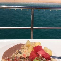 View overlooking the beach from our yacht. View overlooking the beach from our yacht.
