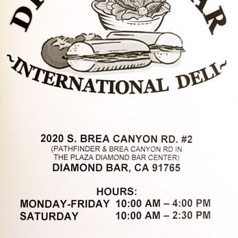 International Deli - Menu - Sandwiches Near Me - Diamond Bar, California