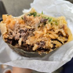 Birrieria El Antojo - Customized burrito, cabeza with pico de gallo, cilantro, rice and beans, and guacamole