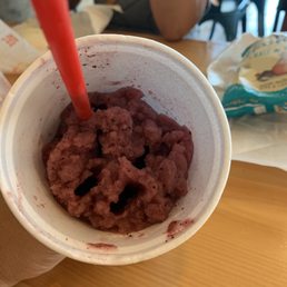 My "smoothie" more like a slushy with absolutely no flavor!