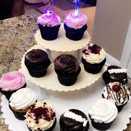 cupcakes with lit candles cupcakes with lit candles