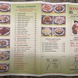 Hing San - Menu