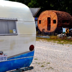 Dear Crossing - Flintstones movie prop (& our '59 Shasta ;) )