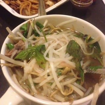 Pho Superbowl - Rare steak Pho and beef chowmein YUM - Vietnamese Near Me - El Cajon, California