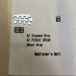 I asked for a wrap.
