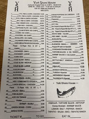 Menu photo 1 York Shore House Lancaster, CA Menu photo 1 York Shore House Lancaster, CA