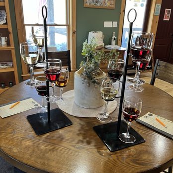 Seven Mountains Wine Cellars - a table with wine glasses on it - Beer, Wine & Spirits Near Me - Spring Mills, Pennsylvania Seven Mountains Wine Cellars - a table with wine glasses on it - Beer, Wine & Spirits Near Me - Spring Mills, Pennsylvania